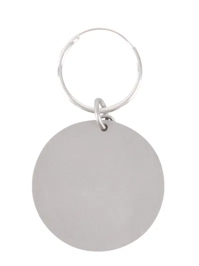Raf Simons Circle Silver Single Earring In Silver