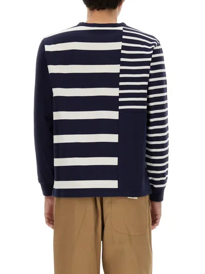 Umbro Patchwork Cotton Sweatshirt In Blue