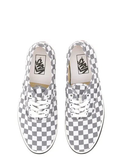 Vans Authentic Checkerboard-print Trainers In Gray
