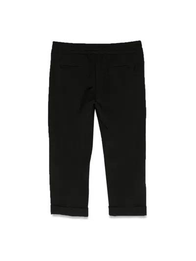 Msgm Stretch Polyester Trousers In Black