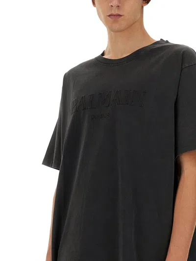 Balmain Logo Oversized T-shirt In Animal Print
