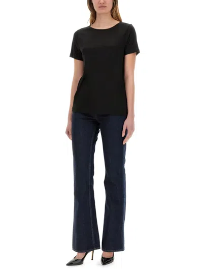 Fay Viscose Elastane T-shirt In Black