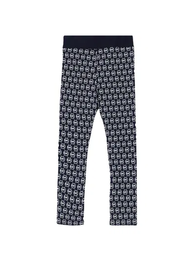 Michael Kors Stretch Polyamide-elastane Leggings In Blue