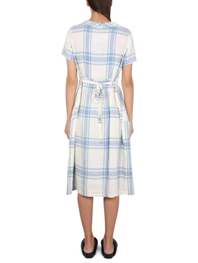 Aspesi Adjustable Drawstring Midi Dress In Multi