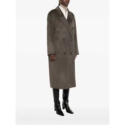 The Dynamis Studio Double-breasted Peak-lapel Coat In Multi