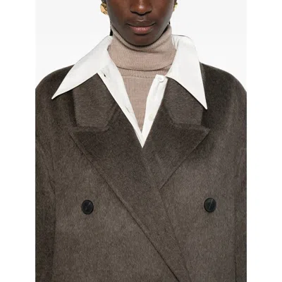 The Dynamis Studio Double-breasted Peak-lapel Coat In Multi