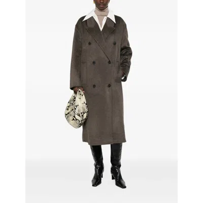 The Dynamis Studio Double-breasted Peak-lapel Coat In Multi