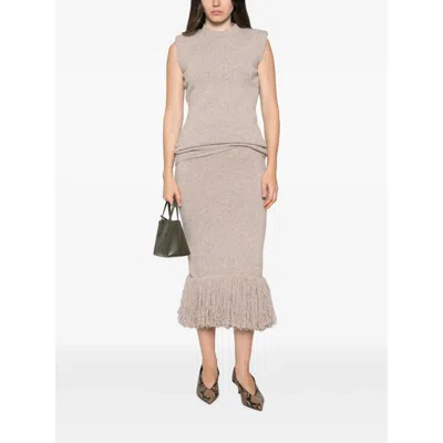 Ely Ely Padded-shoulder Wool Tank Top In Multi
