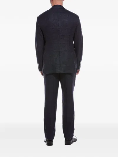 Brunello Cucinelli Check-pattern Single-breasted Suit In Black