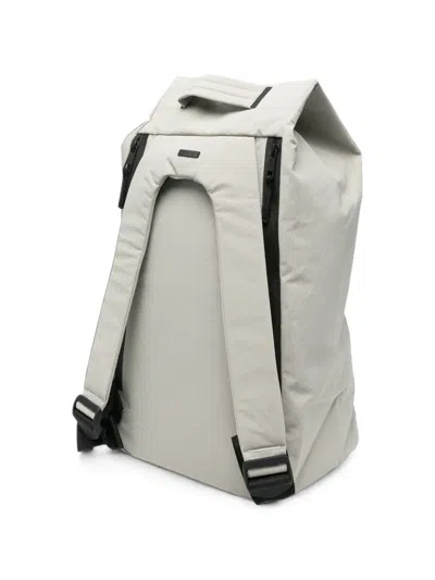 Essentials Logo-patch Zip-up Backpack In Neutrals