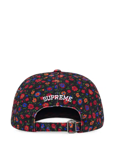 Supreme Logo-embroidered Cap In Multi