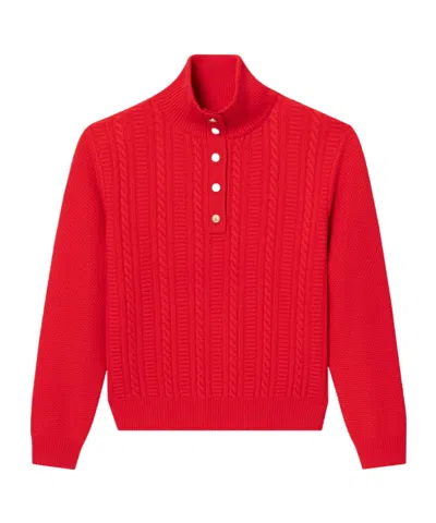 A.p.c. Thea Red Pullover Sweater In Red