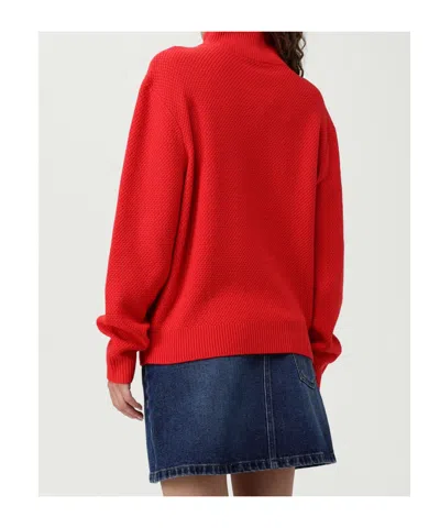 A.p.c. Thea Red Pullover Sweater In Red