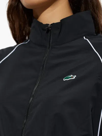 Lacoste Piped Performance Track Jacket In Black