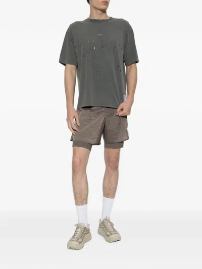 Satisfy Mothtech™ Distressed T-shirt In Gray