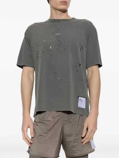 Satisfy Mothtech™ Distressed T-shirt In Gray