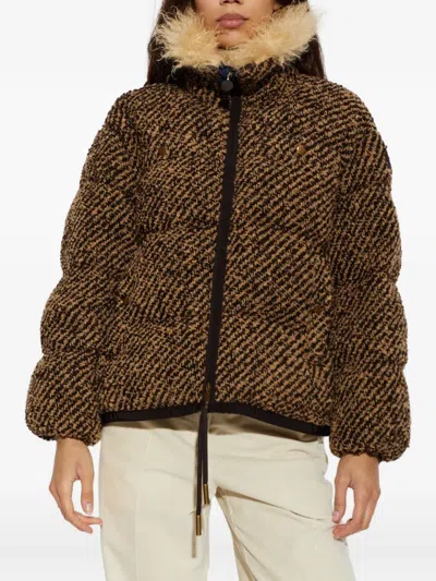 Moncler Dynamique Down Jacket In Brown