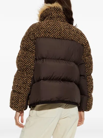 Moncler Dynamique Down Jacket In Brown