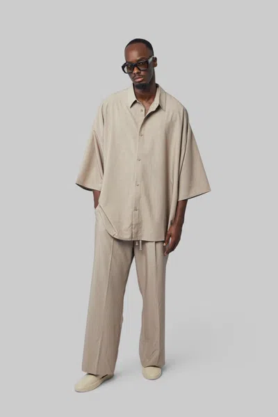 Essentials Pleat Front Drawstring Pant In Nude