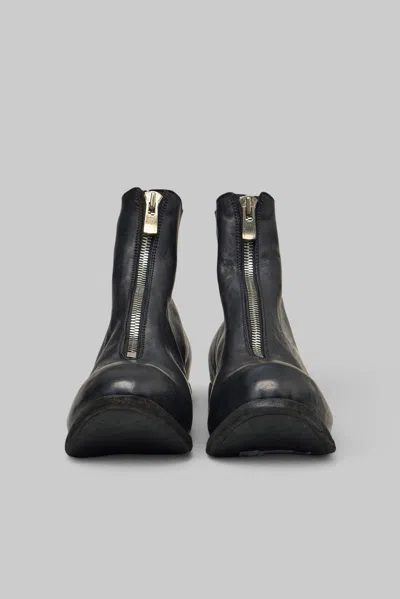 Guidi Front Zip Boots In Blue