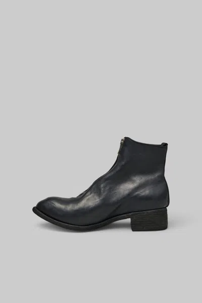 Guidi Front Zip Boots In Blue
