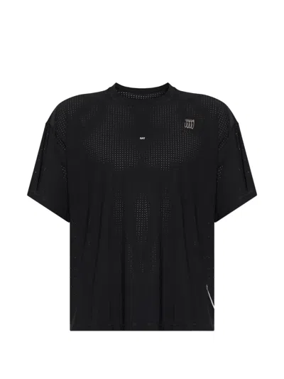 Satisfy Space O Perforated Running T-shirt In Black