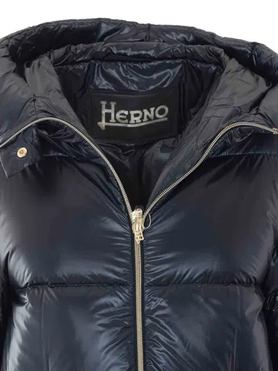 Herno Blue Down Jacket In Blue