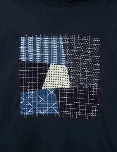 Fdmtl Patchwork Sweat Parka In Blue