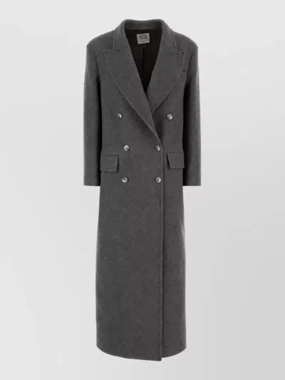 Le Sully Studio Double-breasted Wool Coat In Gray