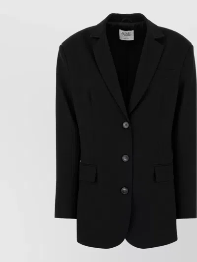 Le Sully Studio Single-breasted Wool-blend Blazer In Black