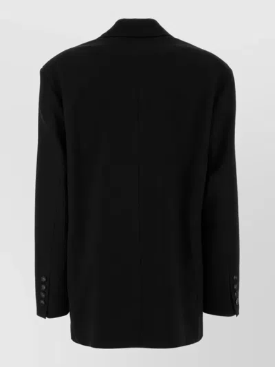 Le Sully Studio Single-breasted Wool-blend Blazer In Black