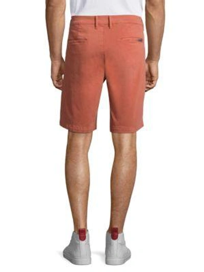 Shop 7 For All Mankind Cotton Blend Chino Shorts In Red Earth
