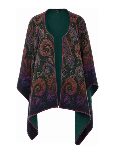 Etro Capa - Verde In Multi