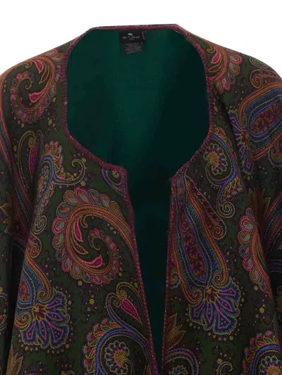 Etro Capa - Verde In Multi