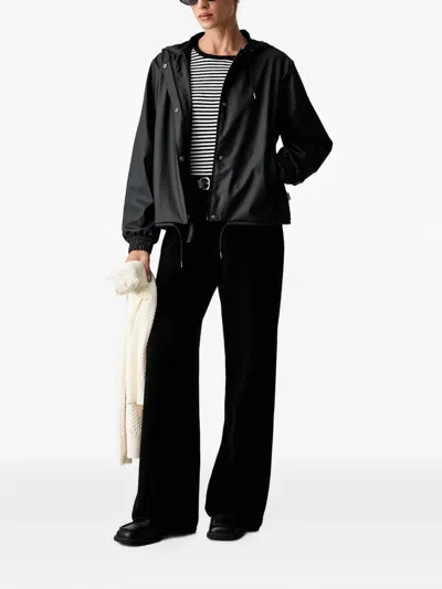 Rains Hooded Drawstring Jacket In Multi