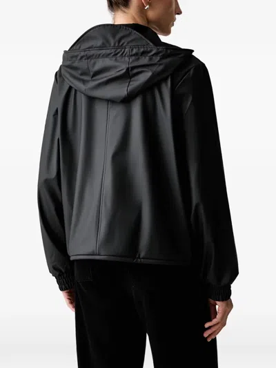 Rains Hooded Drawstring Jacket In Multi