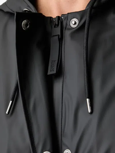 Rains Hooded Drawstring Jacket In Multi