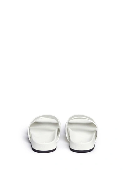 Shop Vince 'georgie' Leather Slide Sandals In White