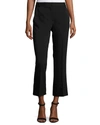 ALEXANDER WANG T TWILL CROPPED FLARE PANTS, BLACK