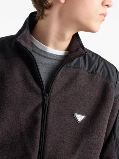 Prada Triangle-logo Jacket In Black