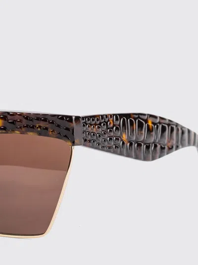 Alaïa Rectangular Acetate Sunglasses With Croc-effect Pattern In Brown