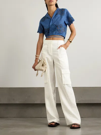 Loveshackfancy Simple Cargo Pants In Neutral