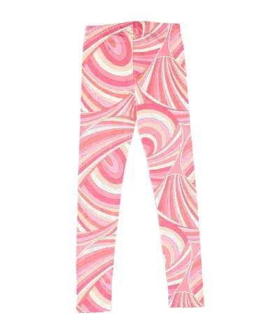 Pucci Patterned Stretch Pants In Pink