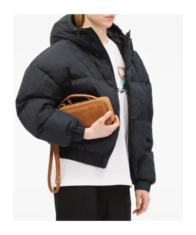 Msgm Padded Polyamide Down Jacket In Black