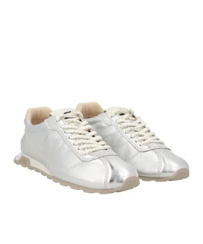 Ash Silver Kill Bill Leather Sneakers In White