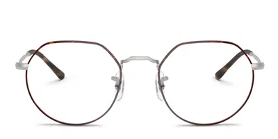 Ray Ban Geometric Frame Plain Mirror In Silver