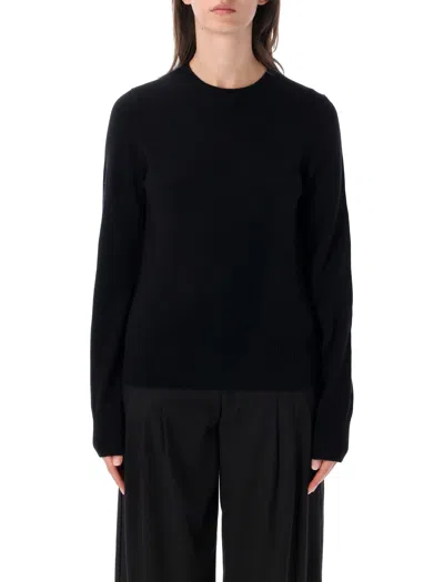 Rhea Cashmere Wool Crewneck Sweater In Black