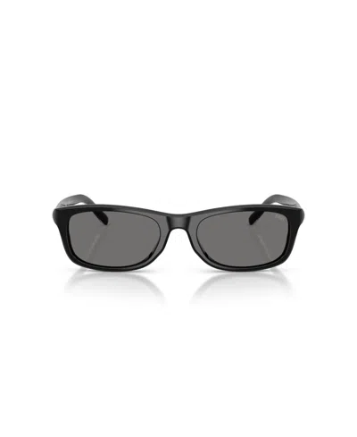 Diesel Polarized Rectangle Sunglasses Dl2018u In Solid Black