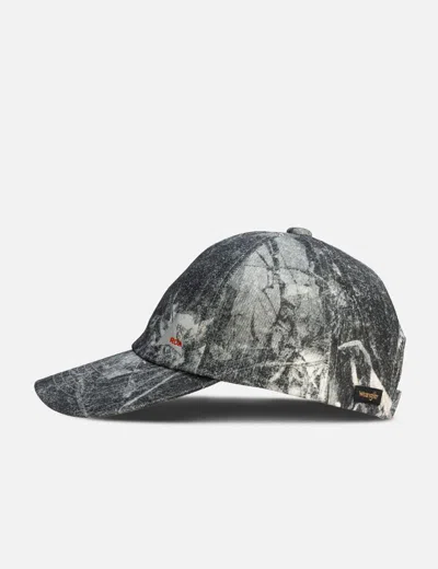 Roa X Wrangler Denim 6 Panel Cap Washed Pattern In Grey/灰色/그레이/グレー