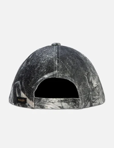 Roa X Wrangler Denim 6 Panel Cap Washed Pattern In Grey/灰色/그레이/グレー